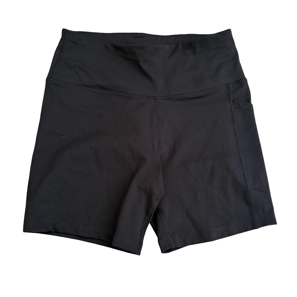 Calvin Klein Performance Shorts Black High Waist Pockets Athletic Women Small